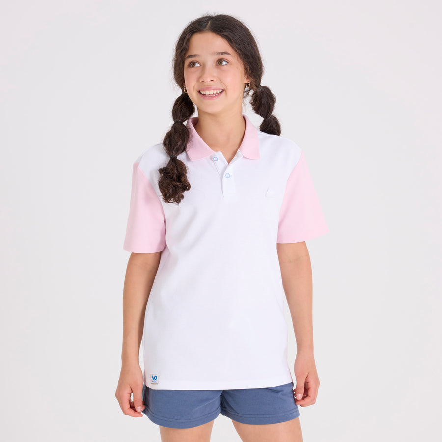 Kids Australian Open Polo White