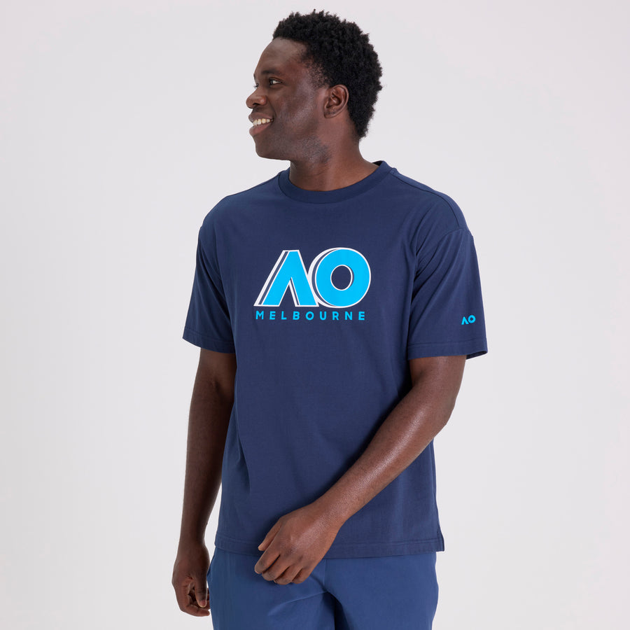 Unisex Australian Open Logo T-Shirt Navy