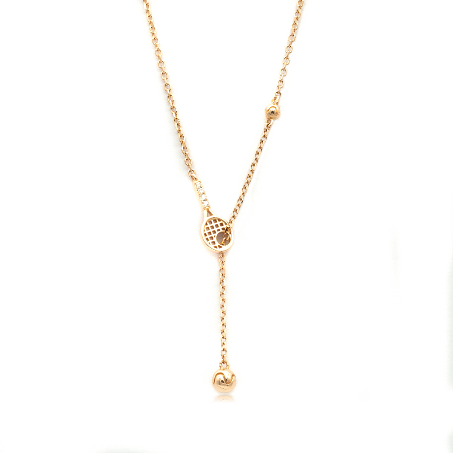 Australian Open Racquet & Ball Necklace