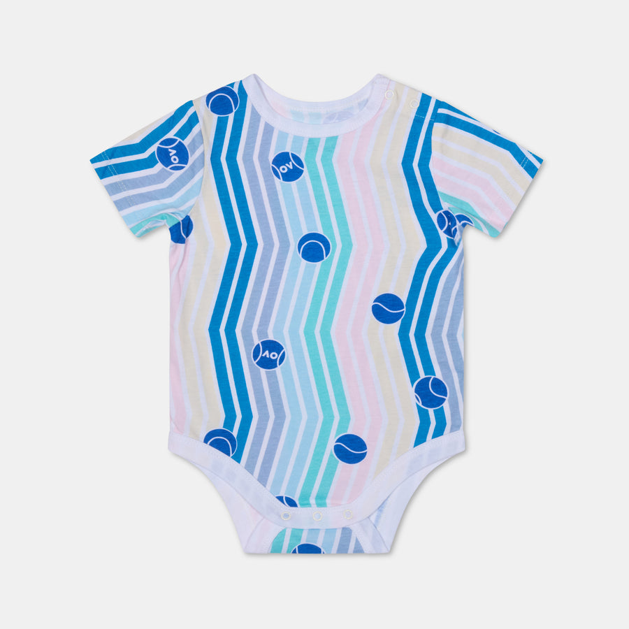 Baby Australian Open Ball & Stripes Romper