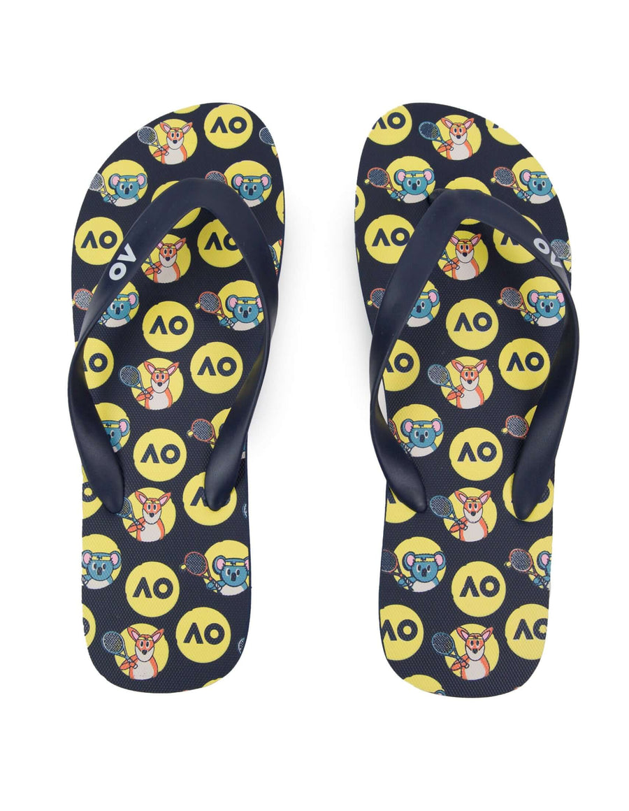 Australian Open Aussie Animals Flip Flops