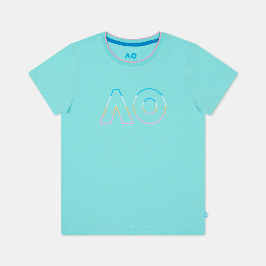 Girls Australian Open Logo T-Shirt Green