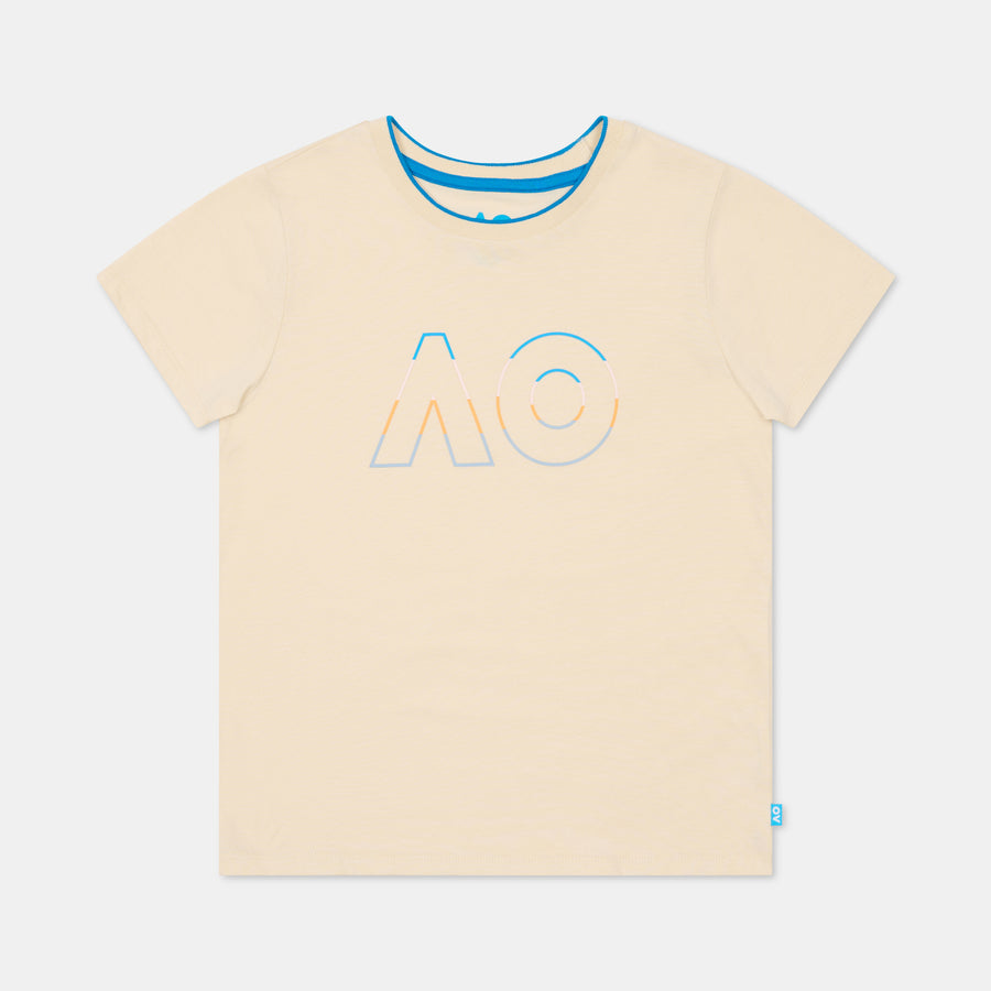 Girls Australian Open Logo T-Shirt Cream