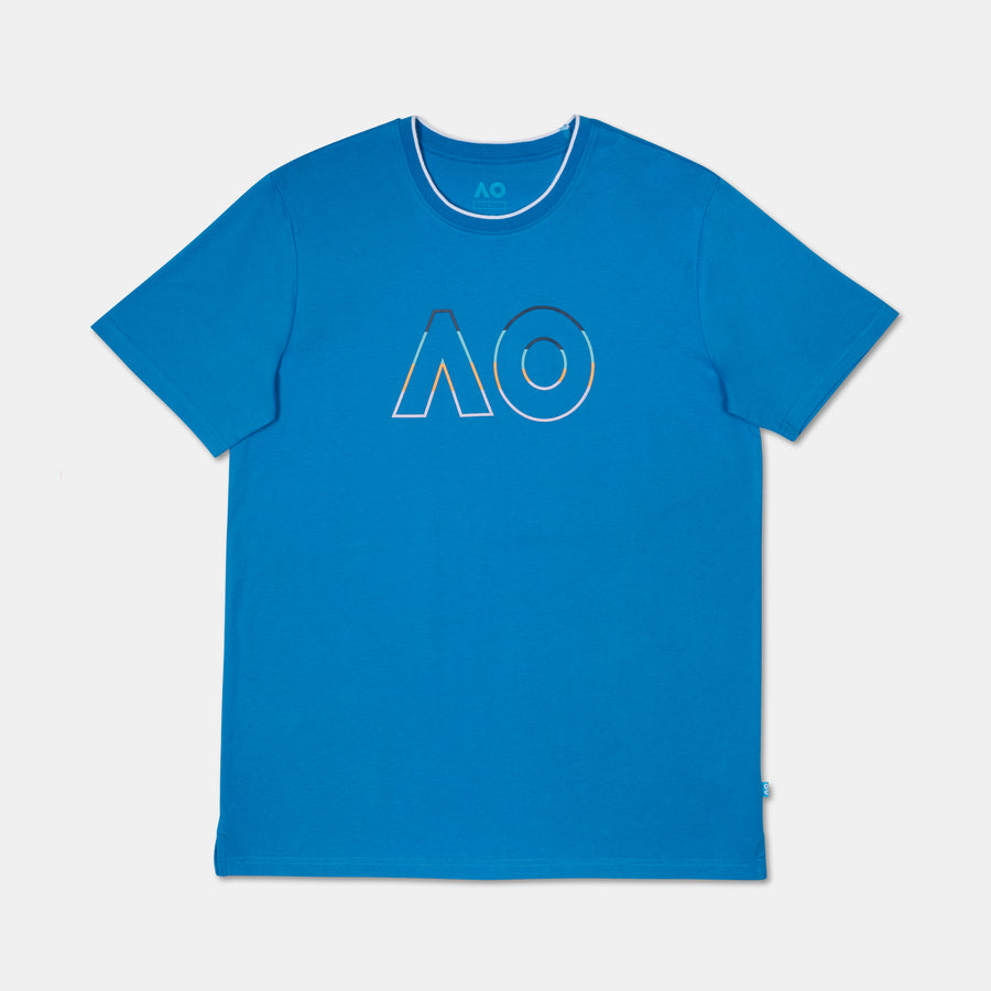 Men's Australian Open Outline Logo T-Shirt Blue
