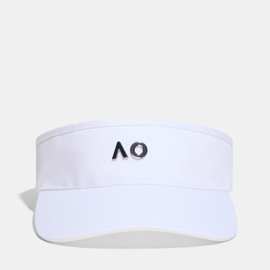 Australian Open Pin Logo Visor White