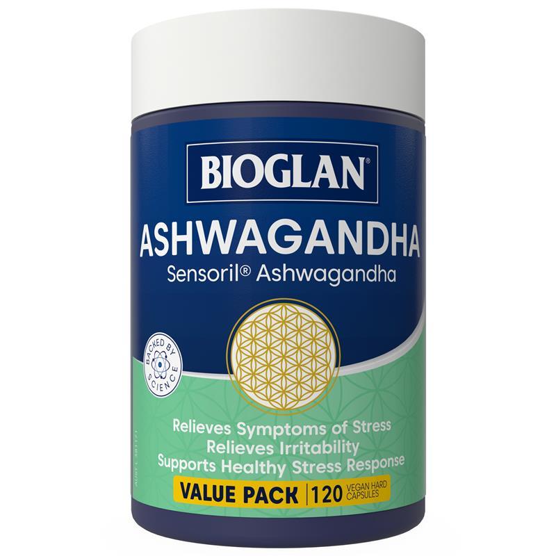 Bioglan Ashwagandha 120 Vegan Hard Capsules