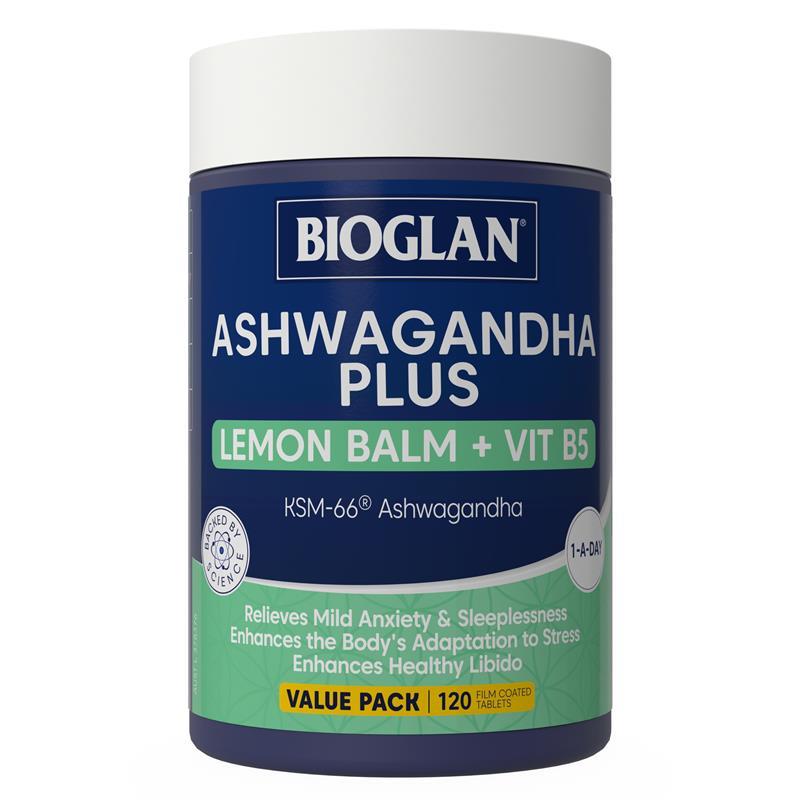 Bioglan Ashwagandha Plus 120 Tablets