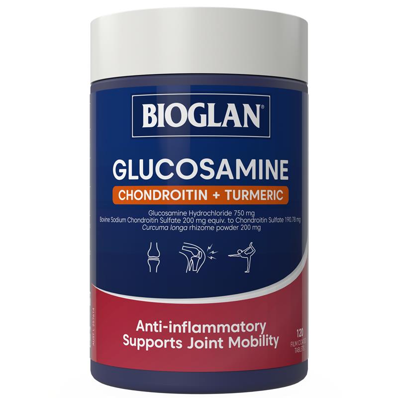Bioglan Glucosamine + Chondroitin + Turmeric 120 Tablets