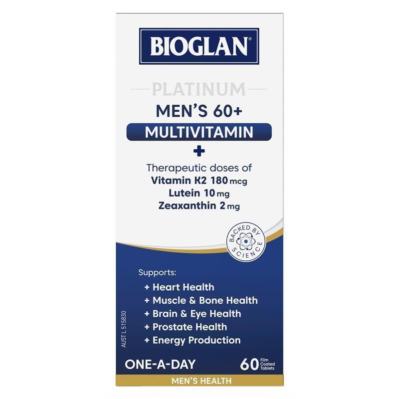 Bioglan Platinum Mens 60 + Multivitamin 60 Tablets