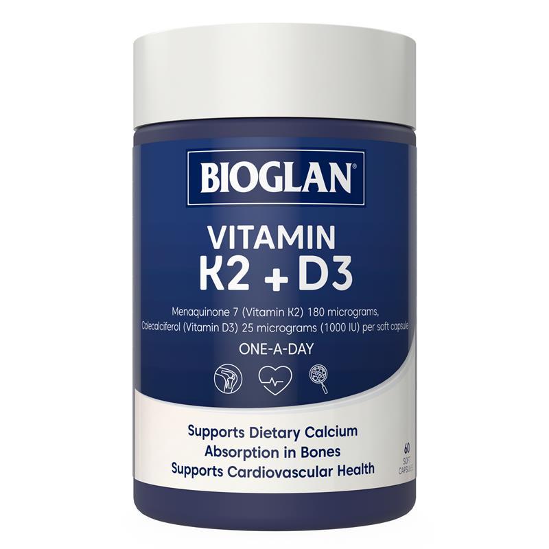 Bioglan Vitamin K2 + D3 60 Capsules