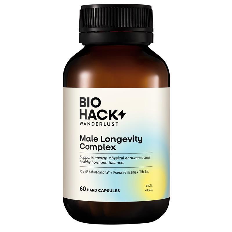 BioHack Wanderlust Male Longevity Complex 60 Capsules