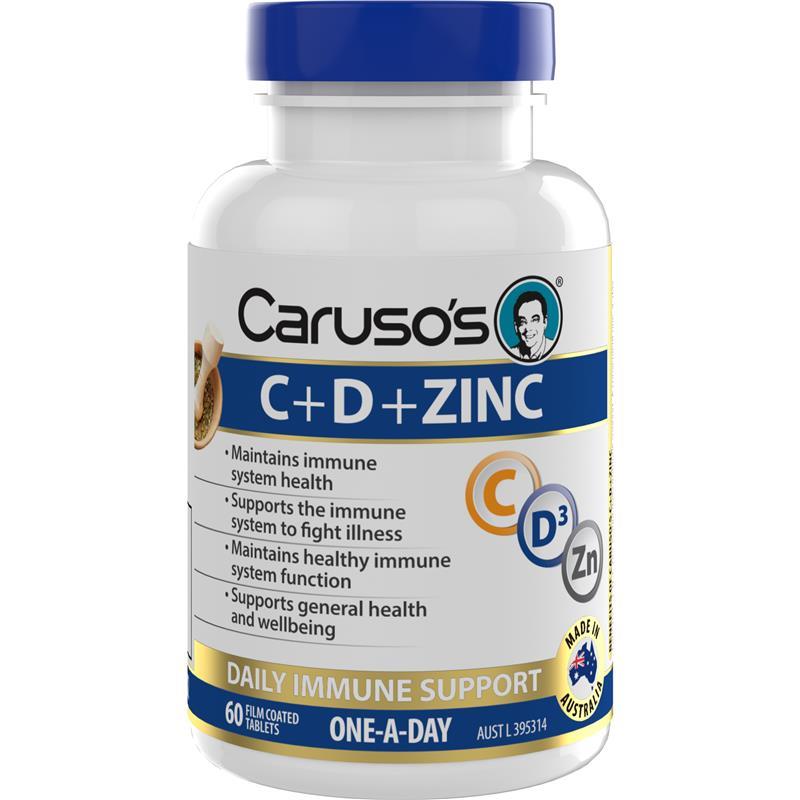 Carusos C + D + ZINC 60 Tablets