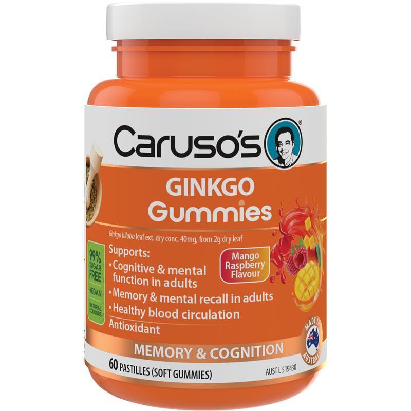 Carusos Gummies Ginkgo 60 Pastilles