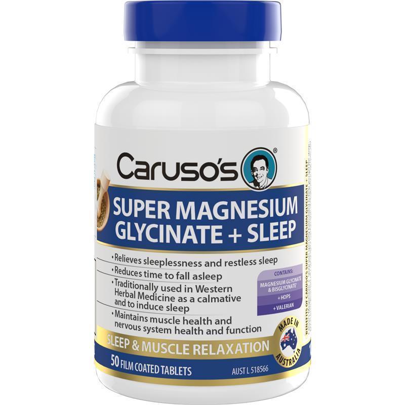 Carusos Super Magnesium Glycinate + Sleep 50 Capsules
