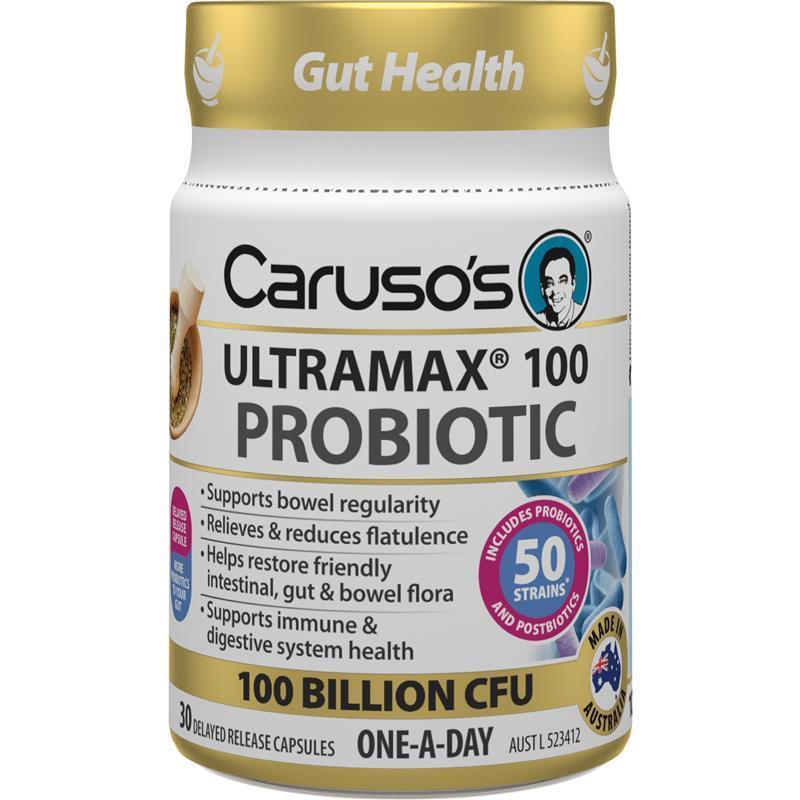 Carusos Ultramax 100 Probiotic 30 Capsules