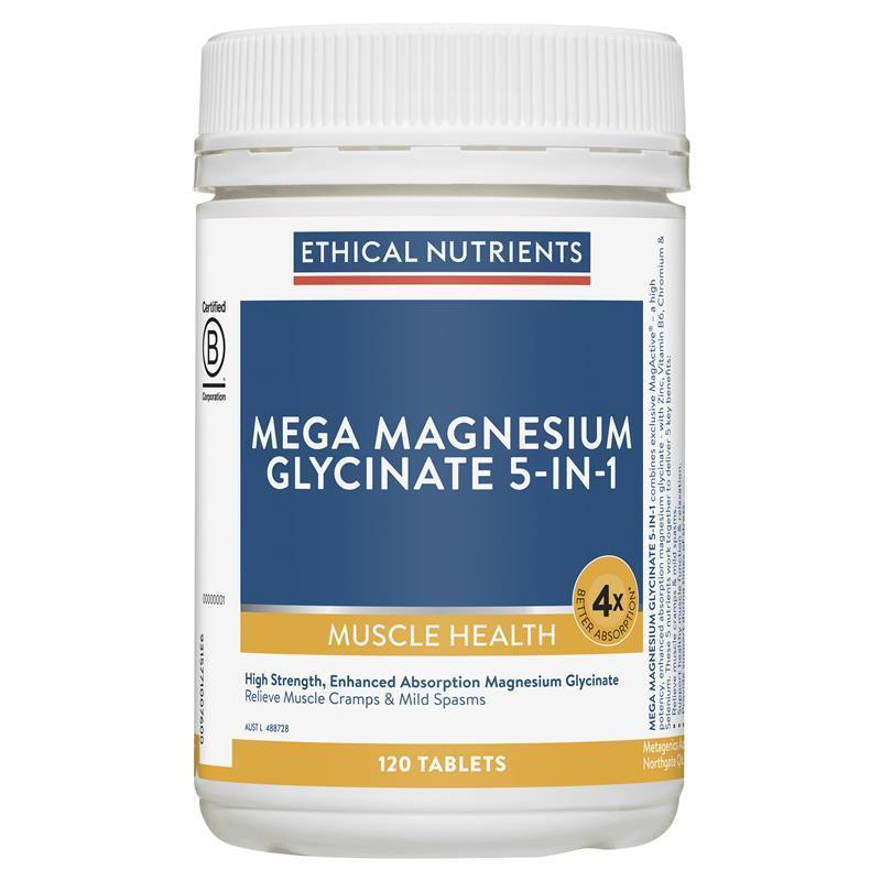 Ethical Nutrients Mega Magnesium Glycinate 5-in-1 120 Tablets