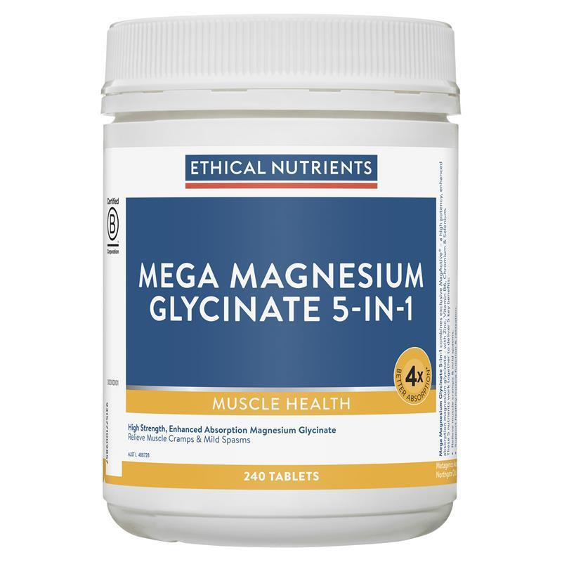Ethical Nutrients Mega Magnesium Glycinate 5-in-1 240 Tablets
