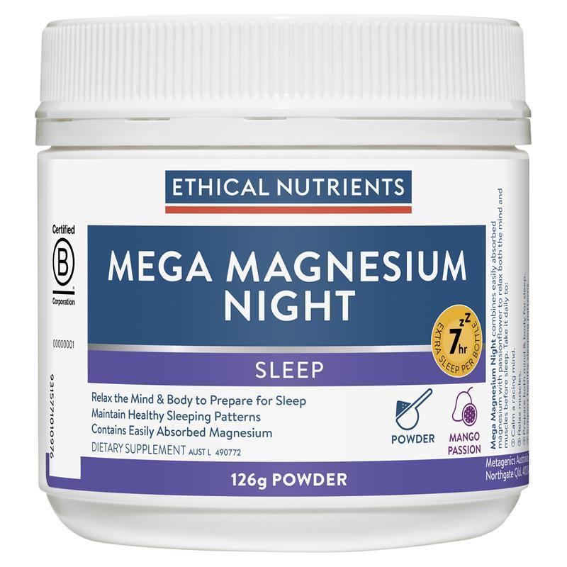 Ethical Nutrients Mega Magnesium Night 126g Powder