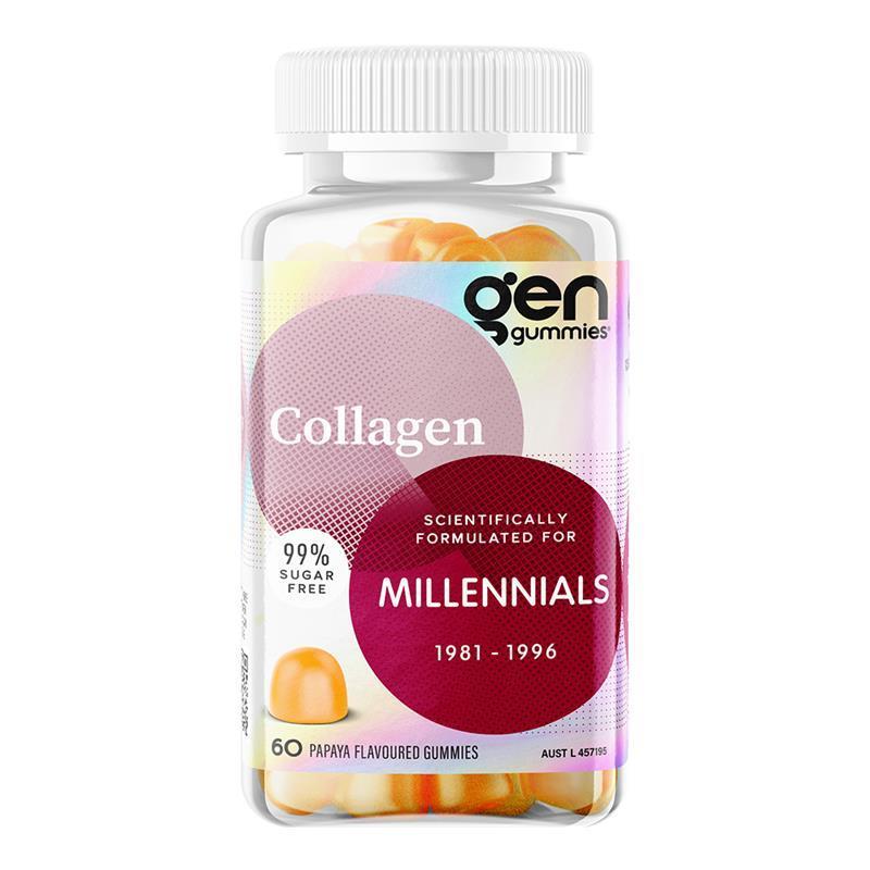 GEN Millennial Gummies Collagen Papaya 60 Pack
