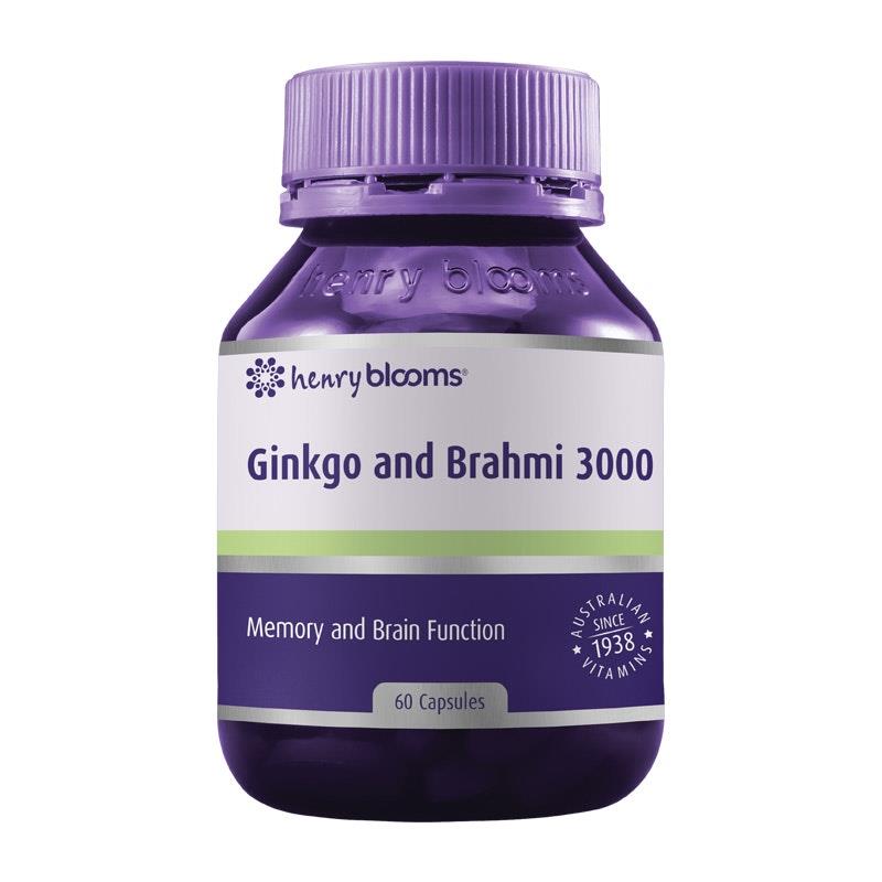 Henry Blooms Ginkgo and Brahmi 60 Capsules