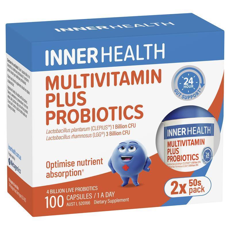 Inner Health Multivitamin Plus Probiotic 100 Capsules