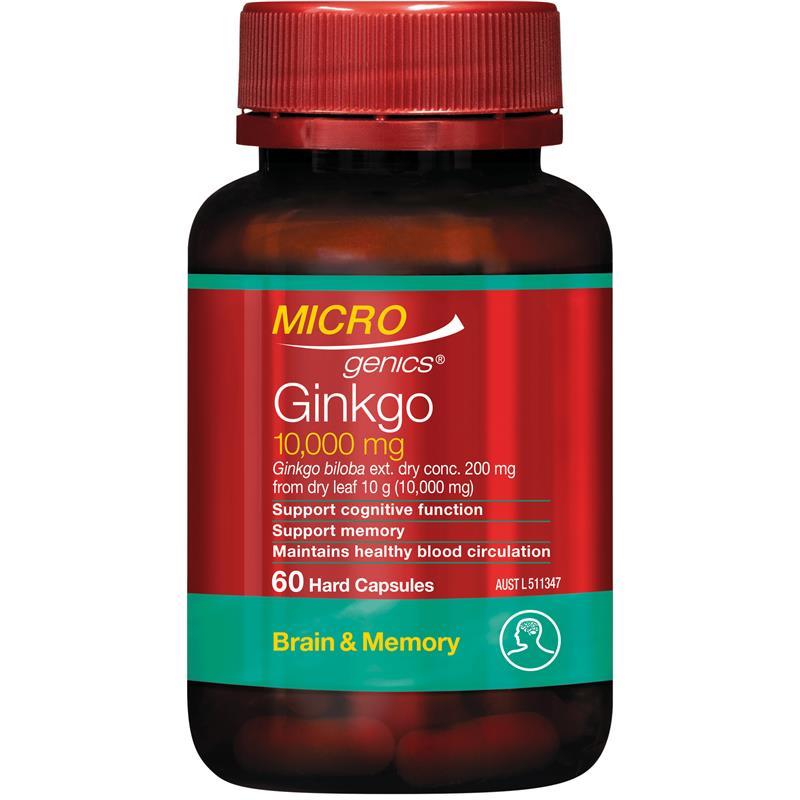 Microgenics Ginkgo 10000mg OAD 60 Capsules