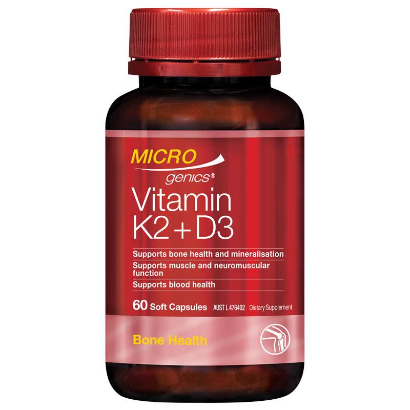 Microgenics Vitamin K2 + D3 60 Capsules