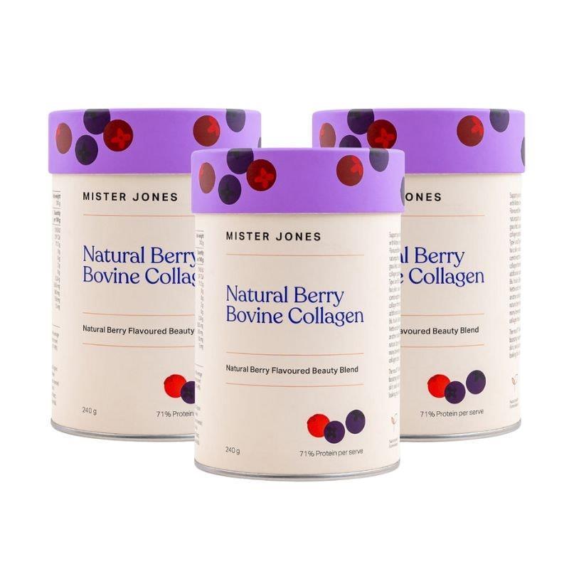 Mister Jones Bovine Collagen Natural Berry 3Pack