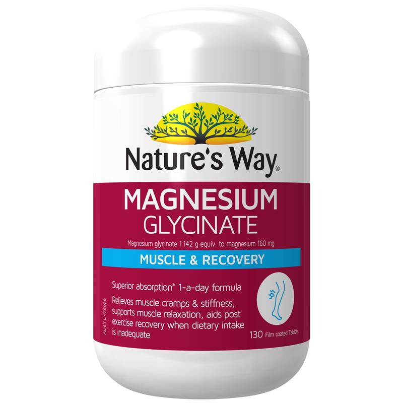 Nature's Way Magnesium Glycinate 130 Tablets