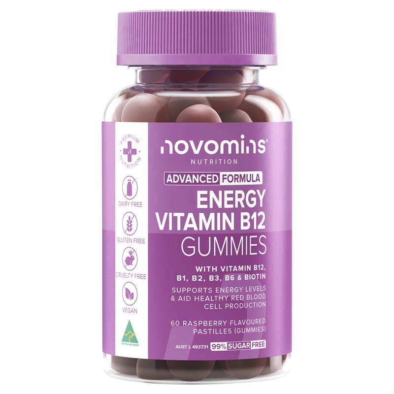 Novomins Energy Vitamin B12 60 Gummies