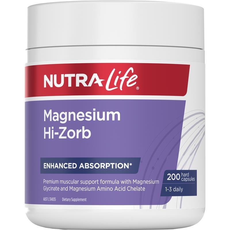 Nutra-Life Magnesium Hi-Zorb 200 Capsules