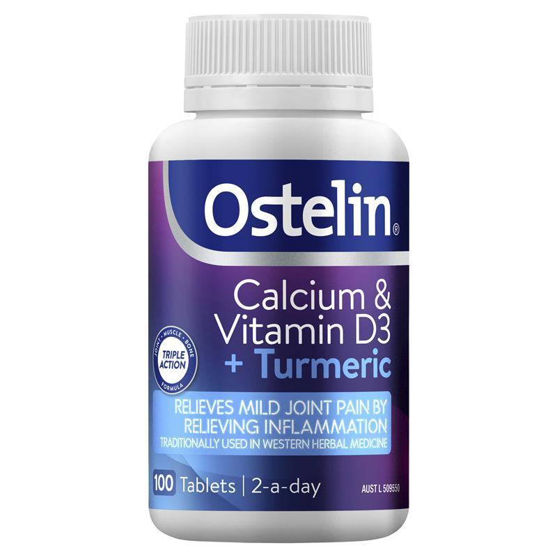 Ostelin Calcium & Vitamin D3 + Turmeric 100 Tablets