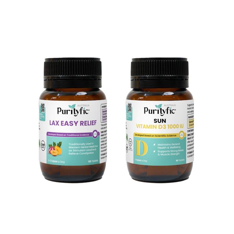 PURITYFIC Digestive & Bone Support (2 Bottles) Bundle