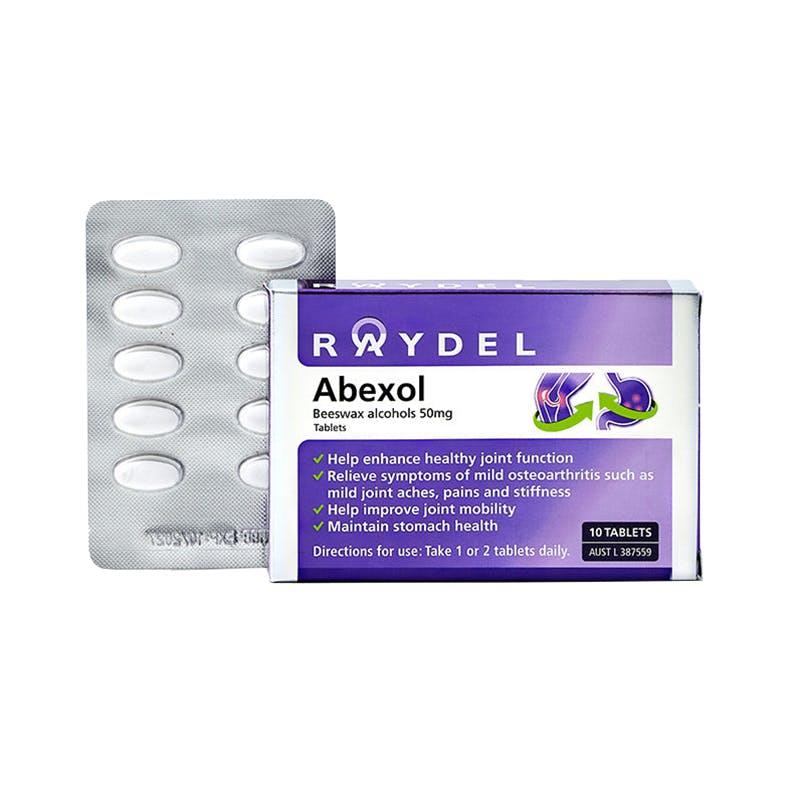 Raydel Abexol 50mg 10 Tablets 1 Pack
