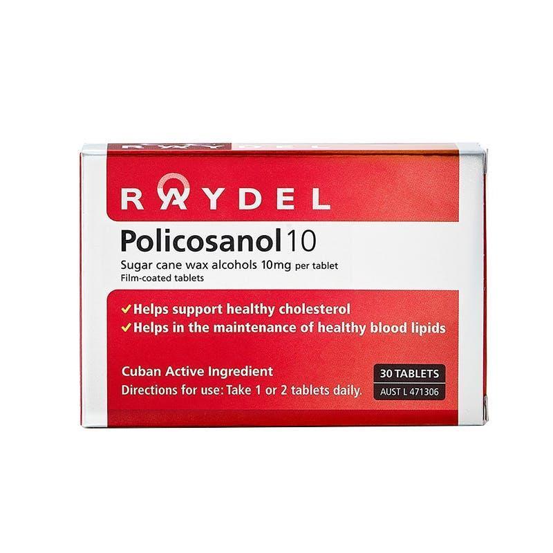 Raydel Policosanol 10mg 30 Tablets 1 Pack