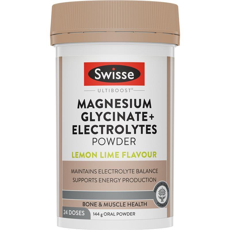 Swisse Ultiboost Magnesium Glycinate + Electrolytes Powder 144g