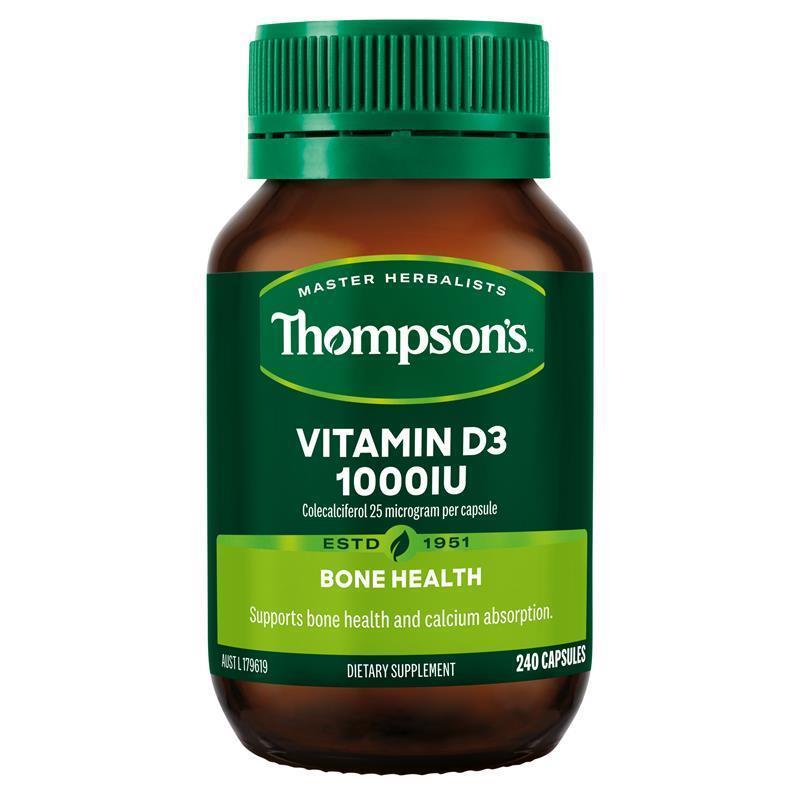 Thompson's Vitamin D3 1000IU 240 Capsules