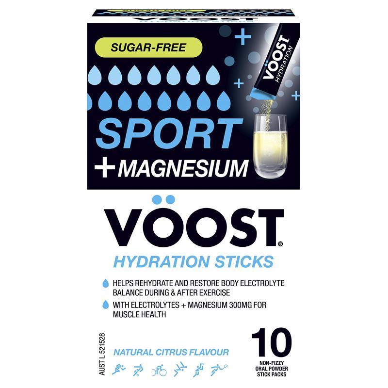 Voost Sport + Magnesium Citrus Stick 10 Pack