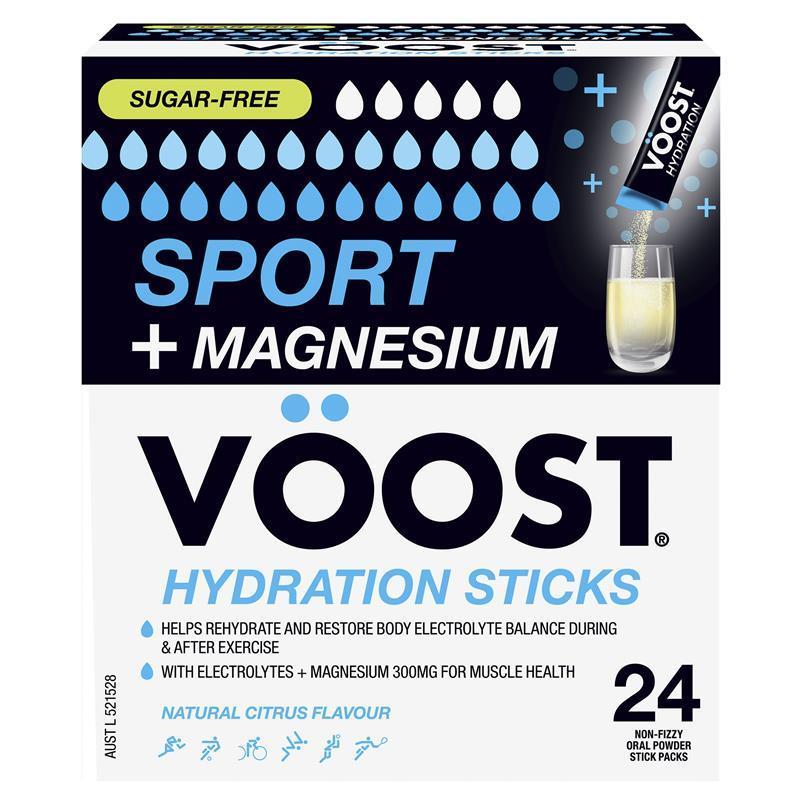 Voost Sport + Magnesium Citrus Stick 24 Pack