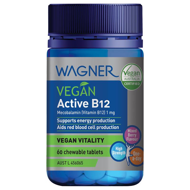 Wagner Vegan Activated B12 60 Chewable Tablets