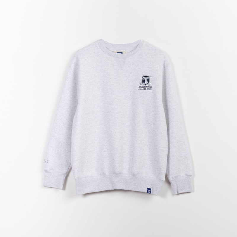 Crew sweater - white marle