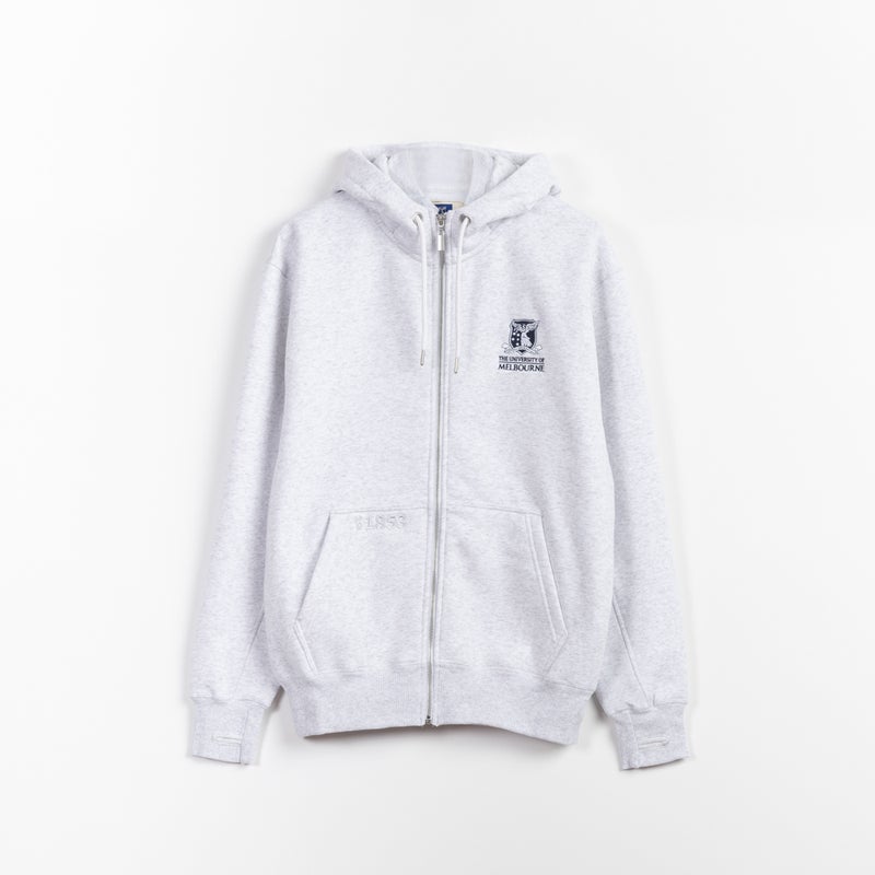 Zip hoodie - white marle