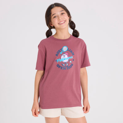 Kids Australian Open Graphic T-Shirt Red