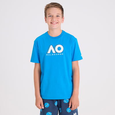 Kids Australian Open Logo T-Shirt Blue