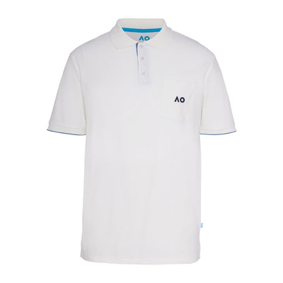 Men's Australian Open Logo Polo Shirt Cream