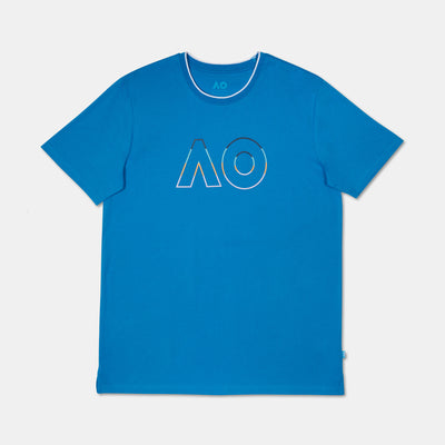 Men's Australian Open Outline Logo T-Shirt Blue