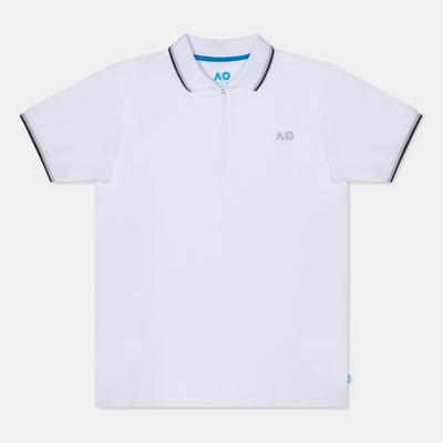Women's Australian Open Half-Zip Polo Shirt White