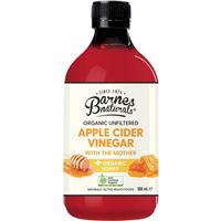 Barnes Naturals Organic Apple Cider Vinegar with the Mother and Honey 500ml