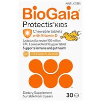 BioGaia Protectis with Vitamin D 10mcg Orange Flavour 30 Tablets