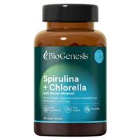 BioGenesis Organic Spirulina & Chlorella with Marine Minerals 180 tablets